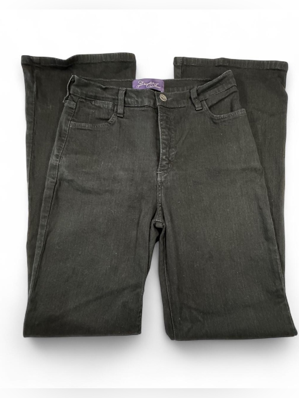NYDJ Not Your Daughter's Jeans Women’s Boot Cut Black Denim Jean Sz 8 Pants Y2K
